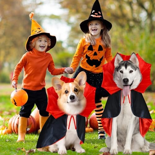 GOYOSWA Dog Halloween Costumes, Dog Vampire Devil Cloak Cape Costume Halloween Costumes for Small Medium Large Dogs Pets (Large) - Image 7