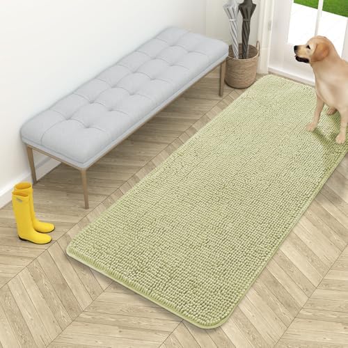 OLANLY Dog Door Mat for Muddy Paws 54x24, Super Absorbent Chenille Mud Mat by OLANLY