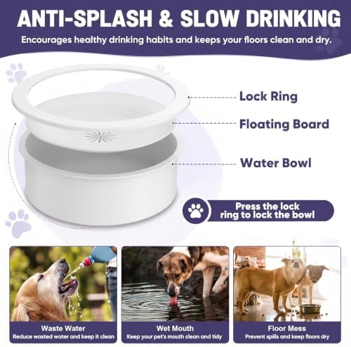 XIAZ Elevated Dog Bowls Large Breed Raised Dogs Bowl Stand Large/Medium Sized Dog Slow Feeder Dogs Bowls Food Water Stands 5 Heights Adjustable 9/11/12/14in Pet Feeder Dish Station - Image 6