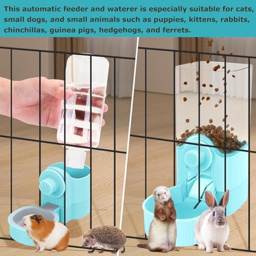 GPY Automatic Hanging Gravity Pet Feeder and Water Dispenser Set - Image 6