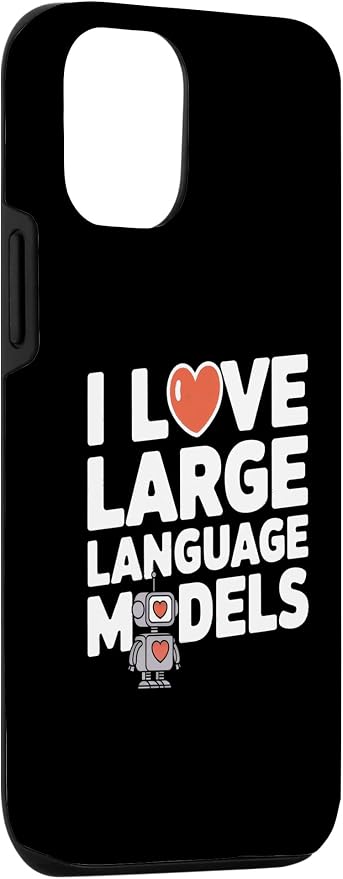 iPhone 12/12 Pro Funny Robot AI Lover I love large language models LLMs Case - Image 3