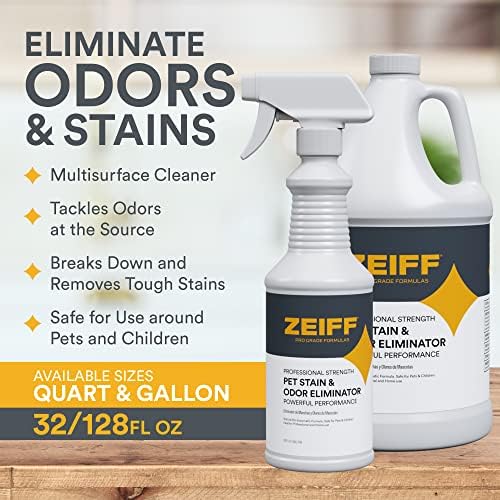 Zeiff Pet Stain and Odor Remover - Pet Odor Eliminator for Home and Professional Use - Carpet Stain Remover - Pet Urine Enzyme Cleaner for Dog and Cat Pee, Feces, and Fluids - 1 Gallon - Image 2