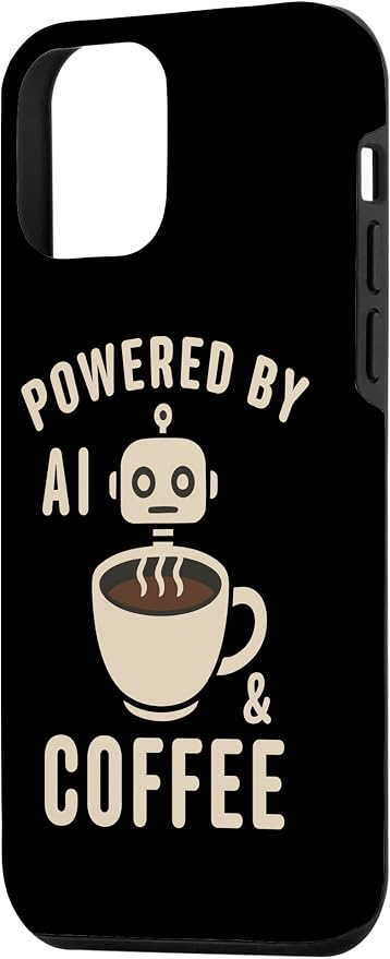 Powered by AI and Coffee Robot Case for iPhone 12 mini - Image 2
