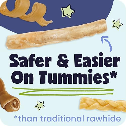 Pawstruck Natural Large 12" Beef Collagen Sticks for Dogs – Long-Lasting Rawhide Alternative, High Protein Treats with Chondroitin & Glucosamine – 10 Pack - Image 4