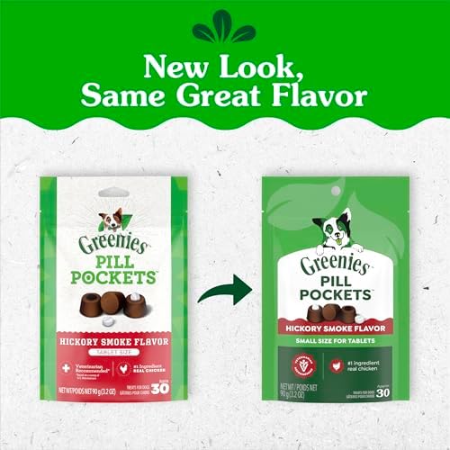 Greenies Pill Pockets Small Size Dog Treats, Hickory Smoke Flavor, 3.2 oz - Image 2