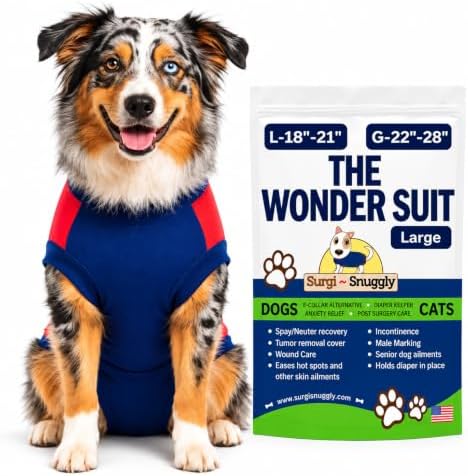 Surgi Snuggly Dog Surgery Recovery Suit, Cone Alternative, Spay/Neuter L by Surgi%7ESnuggly