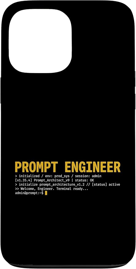 Prompt Engineer Terminal Screen AI Developer Software Coder Case for iPhone 13 Pro Max by Unknown