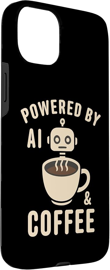 Powered by AI and Coffee Robot Case for iPhone 15 Plus - Image 3