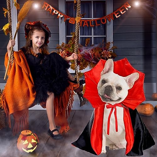 GOYOSWA Dog Halloween Costumes, Dog Vampire Devil Cloak Cape Costume Halloween Costumes for Small Medium Large Dogs Pets (Large) - Image 2