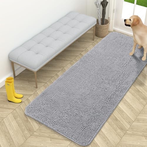 OLANLY Dog Door Mat for Muddy Paws 59x24, Super Absorbent Chenille Mud Mat by OLANLY