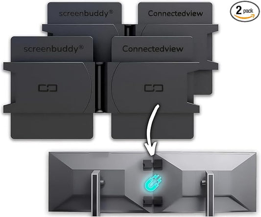 Set of 2, Magnetic Connection for Your Screens, Suitable for All Computer Monitors - Innovative Computer and Gaming Equipment by screenbuddy