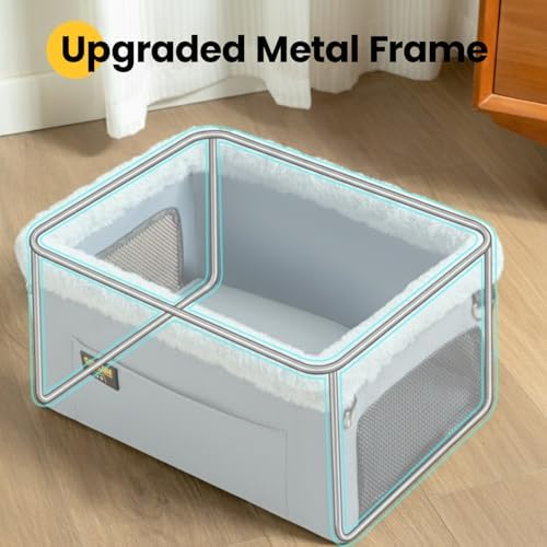 Conlun Dog Car Seat Booster | Steel Frame Anti-Collapse | Small Pet | Grey - Image 3