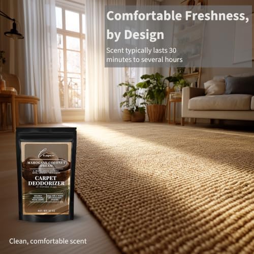 Lapew Mahogany Coconut Dream Carpet Deodorizer Powder - Pet Safe Freshener for Vacuuming | Scented Odor Eliminator for Home | 16 oz - Image 5