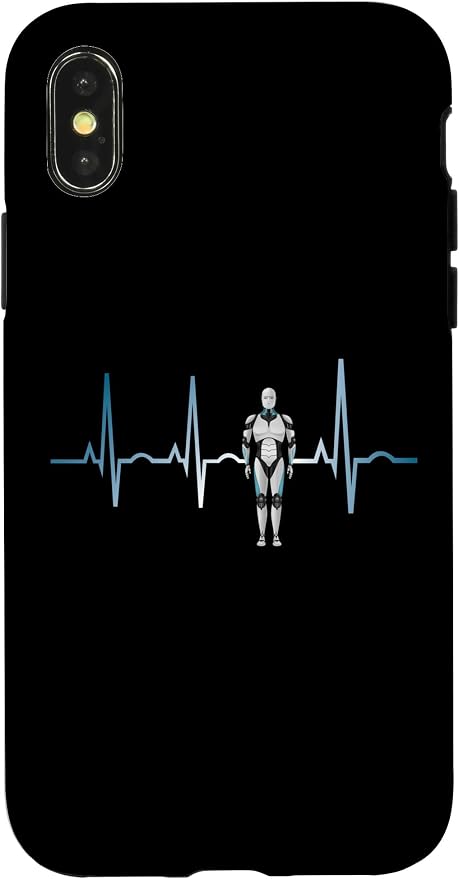 iPhone X/XS Ai Heartbeat Love Ai EKG Heart Funny Idea for Ai lover Case by Unknown