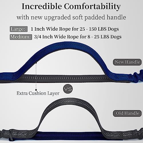iYoShop Hands Free Dog Leash with Zipper Pouch, Large, 25-120LB, True Navy - Image 3