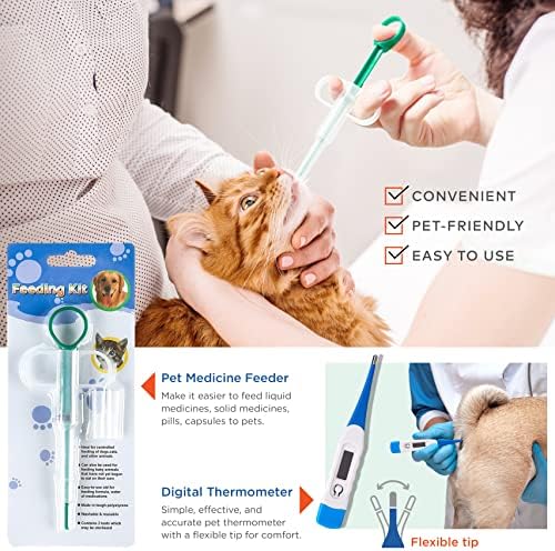 ARCA PET Cat & Dog First Aid Kit - High Visibility Reflective Zipper with Fluorescent Letter Print - 100 pcs with Dog Thermometer, Tick Remover Kit & Pet First Aid Kit Manual Book - Image 3