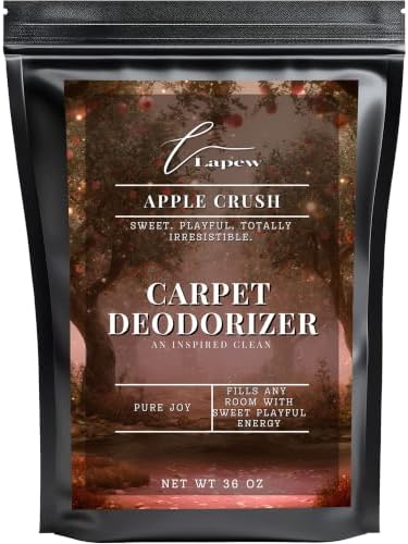 Lapew Apple Crush Carpet Deodorizer Powder - Pet Safe Freshener for Vacuuming | Scented Odor Eliminator for Home | 36 oz by Lapew