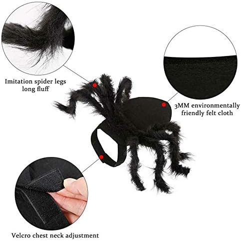 Spider Costume for Halloween Party Decoration, Cosplay Costumes for Small Dogs and Cat, Puppy Dress Up Accessories Black - Image 5