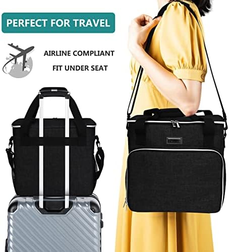 BAGLHER Dog Travel Bag, Pet Travel Bag (ALL Pet Travel Supplies), With 2 Pet Food Containers and 2 Collapsible Silicone Bowls; Essential Kits for Travel Black - Image 6