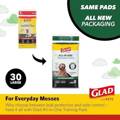 Glad for Pets Activated Carbon Disposable Dog Training Pads, 30 Count, 6-Pk - Image 2
