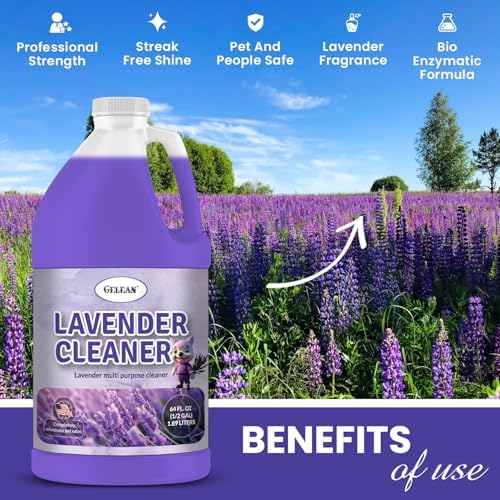Multi Purpose Cleaner Pet Odor eliminator 64oz - Concentrate MAKES 32 GALLON - MADE IN USA- pH Neutral - Strong Floor Cleaner Odor eliminator - Stain Remover Cleaner & Deodorant (64 Fl Oz, Lavender) - Image 5