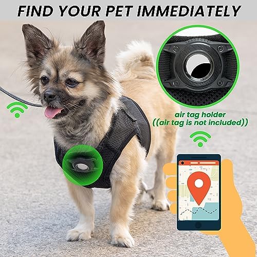 Dog Harness with AirTag Holder & 5 ft Leash Set for Small Dogs - Image 3