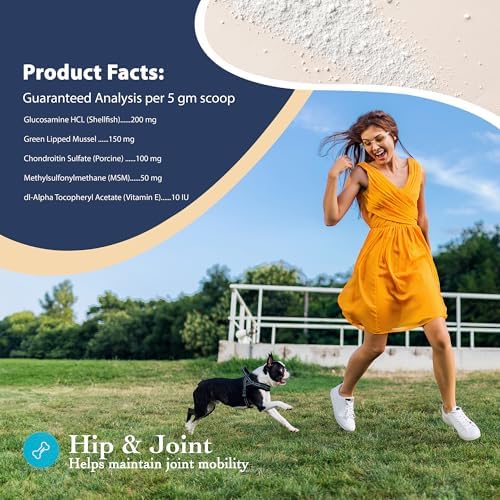 Hip and Joint Food Supplement for Dogs, Small Breeds- Glucosamine and Chondroitin Powder with Green Lipped Mussel - Pain, Inflammation Relief with Vitamins - Senior Health Supplies for Arthritis - Image 2