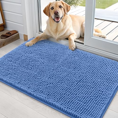 OLANLY Dog Door Mat for Muddy Paws 36x24, Super Absorbent Chenille Mud Mat by OLANLY