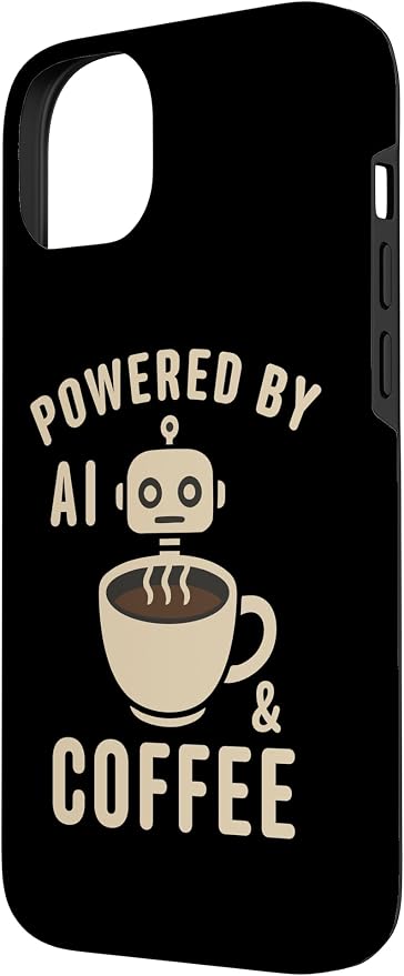 Powered by AI and Coffee Robot Case for iPhone 14 Plus - Image 2