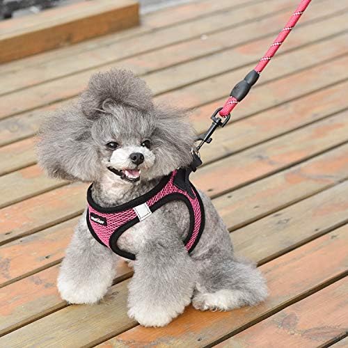 Dog Harness Step-in Breathable Puppy Cat Vest, Large, Pink - Image 6