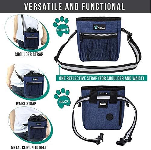 PetAmi Hands Free Dog Treat Pouch for Training and Walking, Navy - Image 4