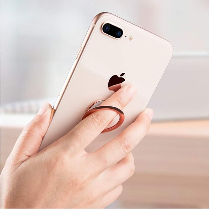 World's Slimmest Phone Ring Holder, Attom Tech Tomorotec Ultra Thin Cell Phone Ring Stand for Magnetic Car Mount Hook Compatible for iPhone Samsung Smartphone Accessories (Pink) - Image 7