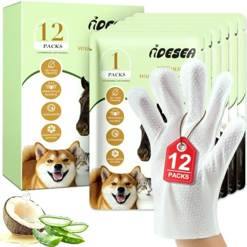 Dog Wipes for Dogs & Cats, Pet Glove Wipes for Paws, Body and Butt by Unknown