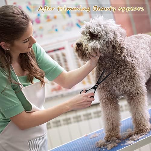 Dog Grooming Scissors Kit with Safety Round Tips, GLADOG Professional 6 in 1 Grooming Scissors for Dogs, Sharp and Heavy-duty Dog Grooming Shears for Dogs Cats Pets - Image 6