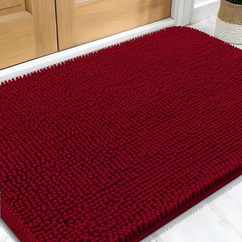 OLANLY Dog Door Mat for Muddy Paws 30x20, Super Absorbent Chenille Mud Mat by OLANLY