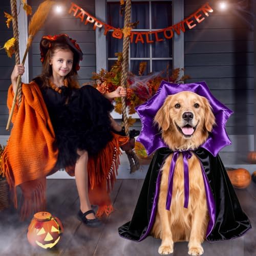 GOYOSWA Dog Halloween Costumes, Dog Vampire Devil Cape Cloak Costume Pet Halloween Costumes for Small Medium Large X-Large Dogs Pets (Large) - Image 2