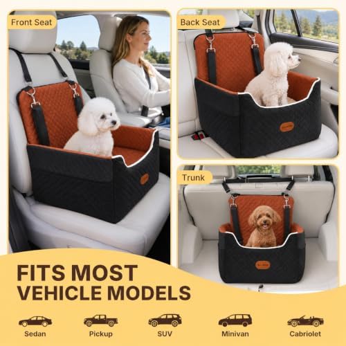 ALL GOOD PET SUPPLIES Dog Car Seat for Small/Medium Dogs Under 35lbs - Image 4