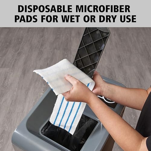 Rubbermaid HYGEN Disposable Microfiber Pad, 18 Quick Connect Mop System, 50 Count (Pack of 3), with Scrubbing Stripes for Dry & Wet Cleaning, Multi-Surface - Image 5