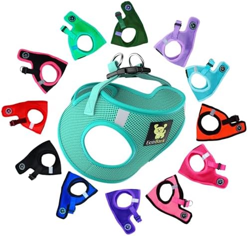 EcoBark Teacup Dog Harness, Soft Step in Puppy Vest, XXXS, Under 5 Lbs by EcoBark