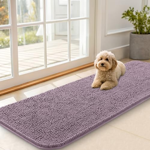 OLANLY Dog Door Mat for Muddy Paws 59x20, Super Absorbent Chenille Mud Mat by OLANLY