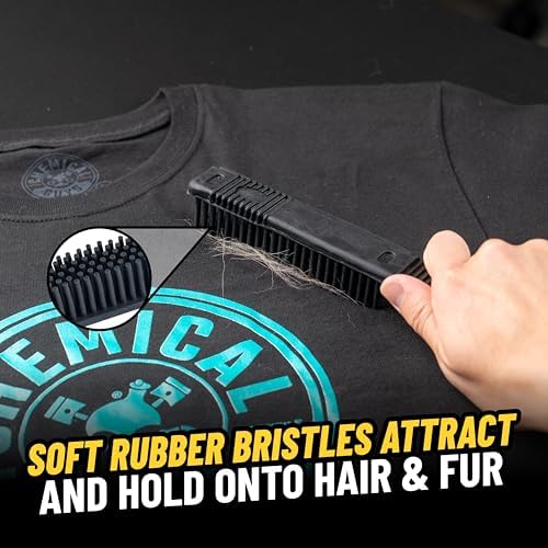 Chemical Guys Professional Rubber Pet Hair Removal Brush – Multi Surface Detailing&Pet Hair Removal Tool for Cars,Trucks,SUVs,RVs&Home – Removes Lint and Debris from Upholstery and Carpet,(Pack of 12) - Image 3