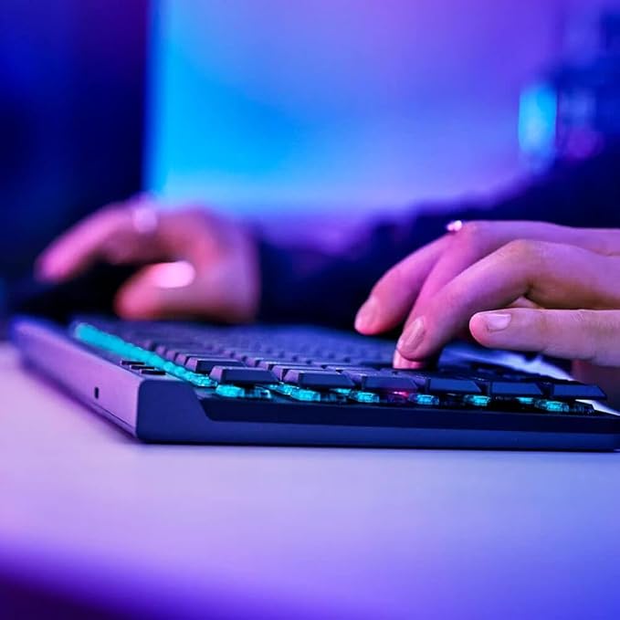 Logitech G515 Lightspeed TKL Wireless Gaming Keyboard (Tactile) - Black | LIGHTSPEED, low profile gaming, LIGHTSYNC RGB, thin tenkeyless design, PBT keycaps, mechanical switches - Image 2