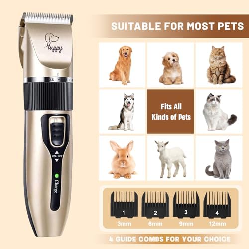 Dog Clippers for Grooming, Low Noise, Electric Quiet, Adjustable Clipper Comb for Dog Grooming Kit, cat Supplies Pet Hair Clippers Grooming kit for Dogs at Home - Image 2