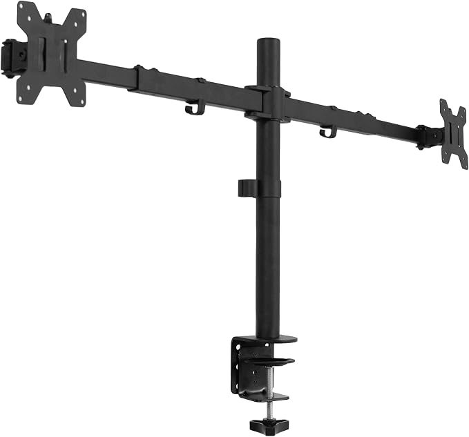 VIVO Premium Dual Ultra Wide LCD LED 27 to 38 inch Monitor Desk Mount, Heavy Duty, Adjustable Telescoping Arms, Flush Wall Setup, Fits 2 Screens, Black, STAND-TS38C - Image 4