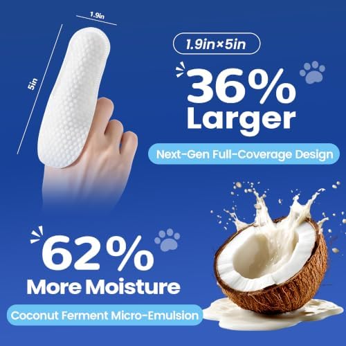 Dog Teeth Cleaning Wipes, Finger Toothbrush Brushing kit Wipes - Image 2