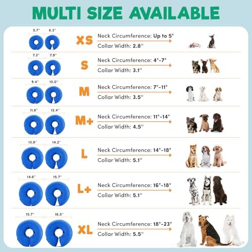 BENCMATE Inflatable Dog Cone Collar Alternative After Surgery Small,Orca - Image 5