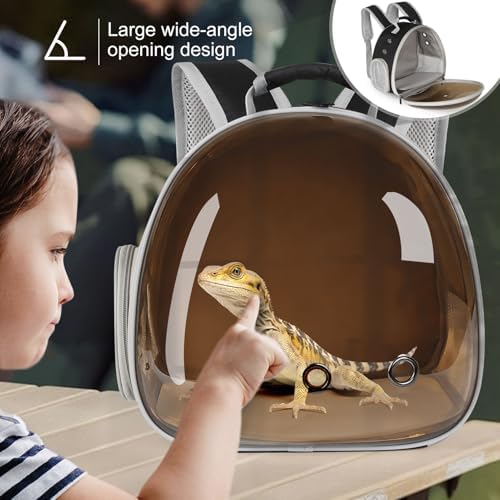 Guinea Pig Carrier, Guinea Pig Backpack with Clear Bubble Window (Black-Polarize, Backpack) - Image 7