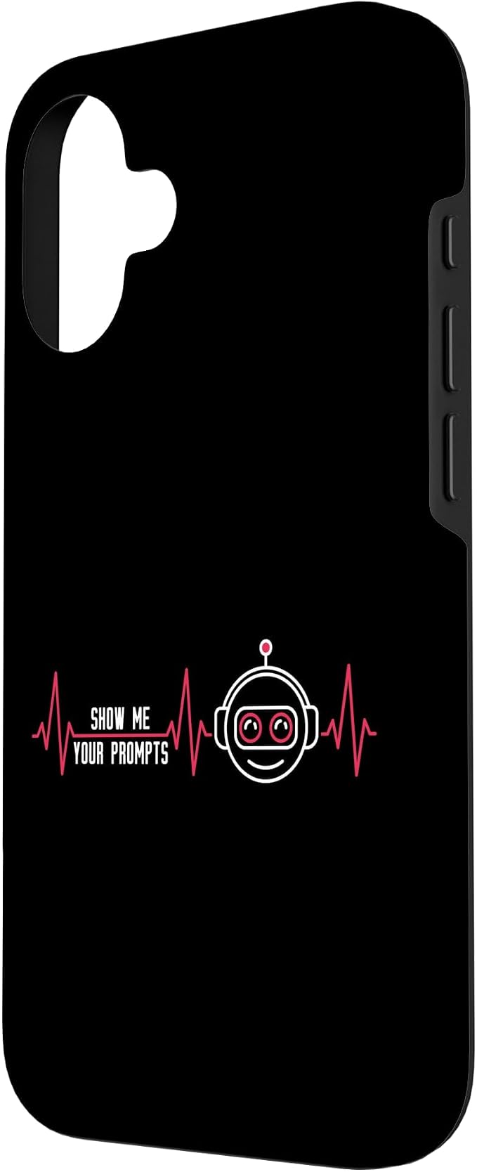 Show Me Your Prompts AI Artificial Intelligence Heartbeat Case for iPhone 16 - Image 2
