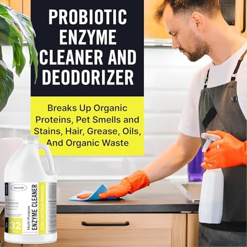 Multi-Purpose Probiotic Enzyme Citrus Cleaner, 1/2 Gallon (64 oz.) - Pet Stain and Odor Remover - Concentrated - Professional & Home Strength Drains, Floors, Bathrooms, Toilets Trash Can, Made in USA - Image 4
