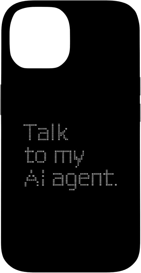 Talk to My AI Agent - Minimalist Tech Design Case for iPhone 14 by Unknown